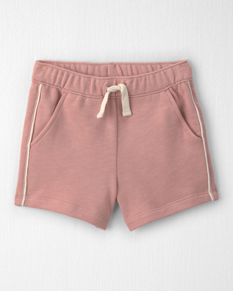 Tout-petit fille - Ensemble 2 pi&egrave;ces chandail et short en coton biologique - Rose, image 2 sur 4 diapositives
