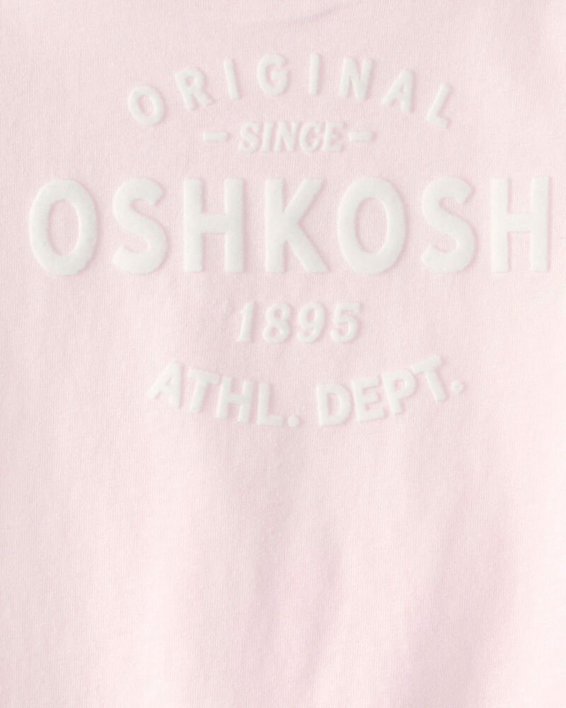 B&eacute;b&eacute; fille - T-shirt &agrave; manches courtes &agrave; imprim&eacute; logo OskKosh - Rose, image 3 sur 3 diapositives