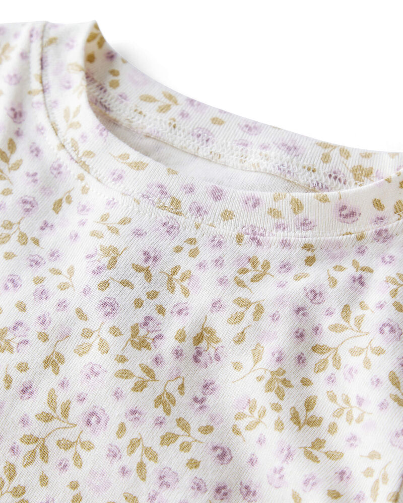 Toddler Girl Organic Cotton  Pyjamas in Enchanted Floral Print, image 2 of 4 slides