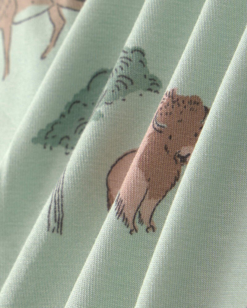 B&eacute;b&eacute; gar&ccedil;on - Grenouill&egrave;re PurelySoft &agrave; fermeture &agrave; glissi&egrave;re double sens &agrave; motif animaux - Vert, image 4 sur 7 diapositives