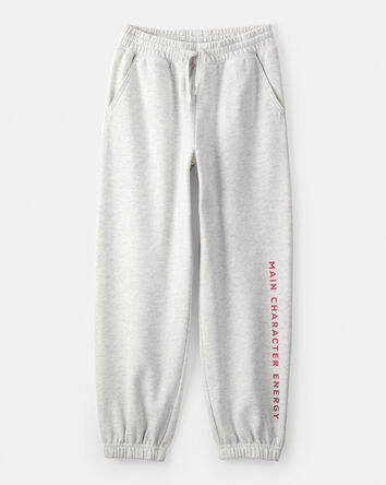 Filles - Pantalon de jogging en jersey bouclette - Gris, 