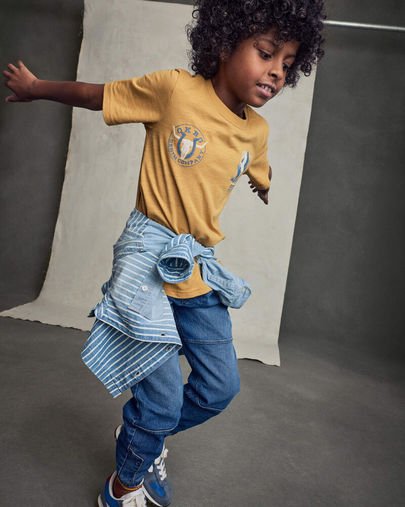 Boys OshKosh Graphic Tee - Gold, image 6 of 9 slides