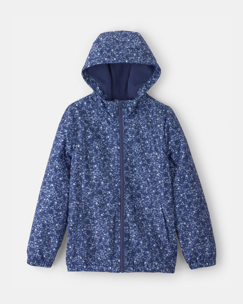 Filles - Blouson mi-&eacute;paisseur &agrave; motif fleuri pour fille - Bleu marine, image 1 sur 3 diapositives
