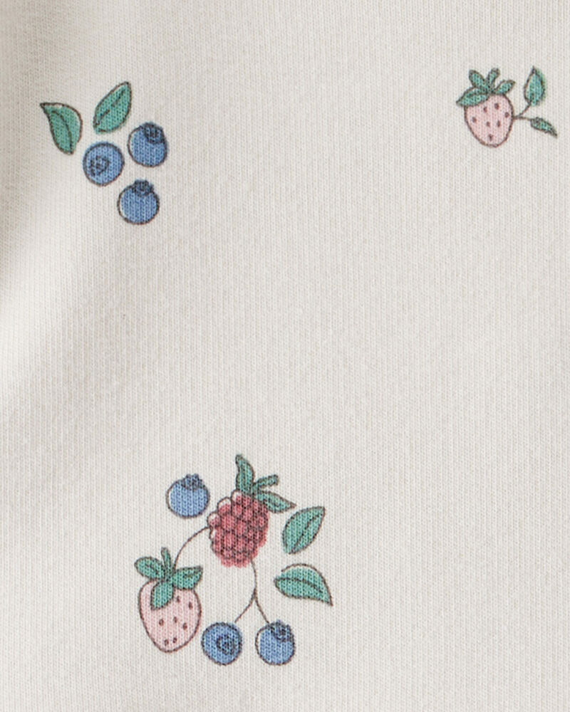 Bébé Robe en jersey bouclette de coton biologique avec imprimé Berry Blossom, image 4 sur 7 diapositives