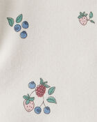 Bébé Robe en jersey bouclette de coton biologique avec imprimé Berry Blossom, image 4 sur 7 diapositives
