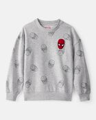 Boys &copy;Marvel Spider-Man Pullover Sweatshirt - Grey, image 1 of 2 slides