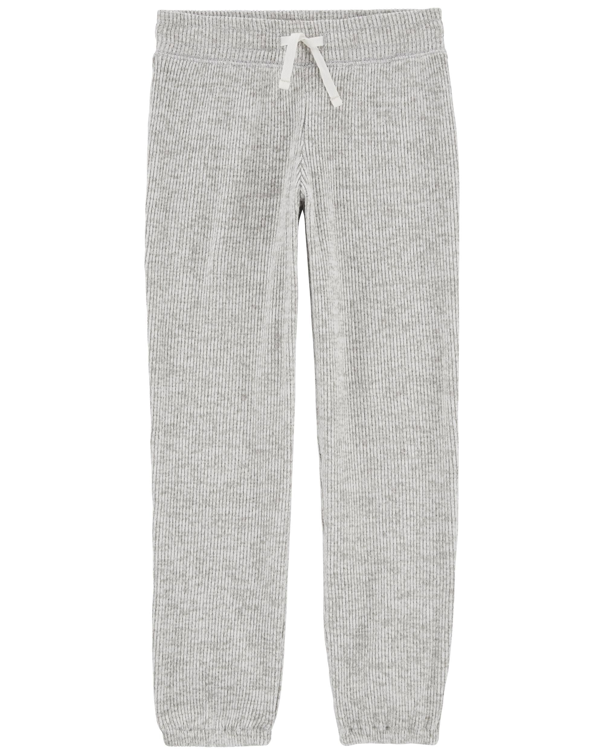 Grey ribbed joggers shop