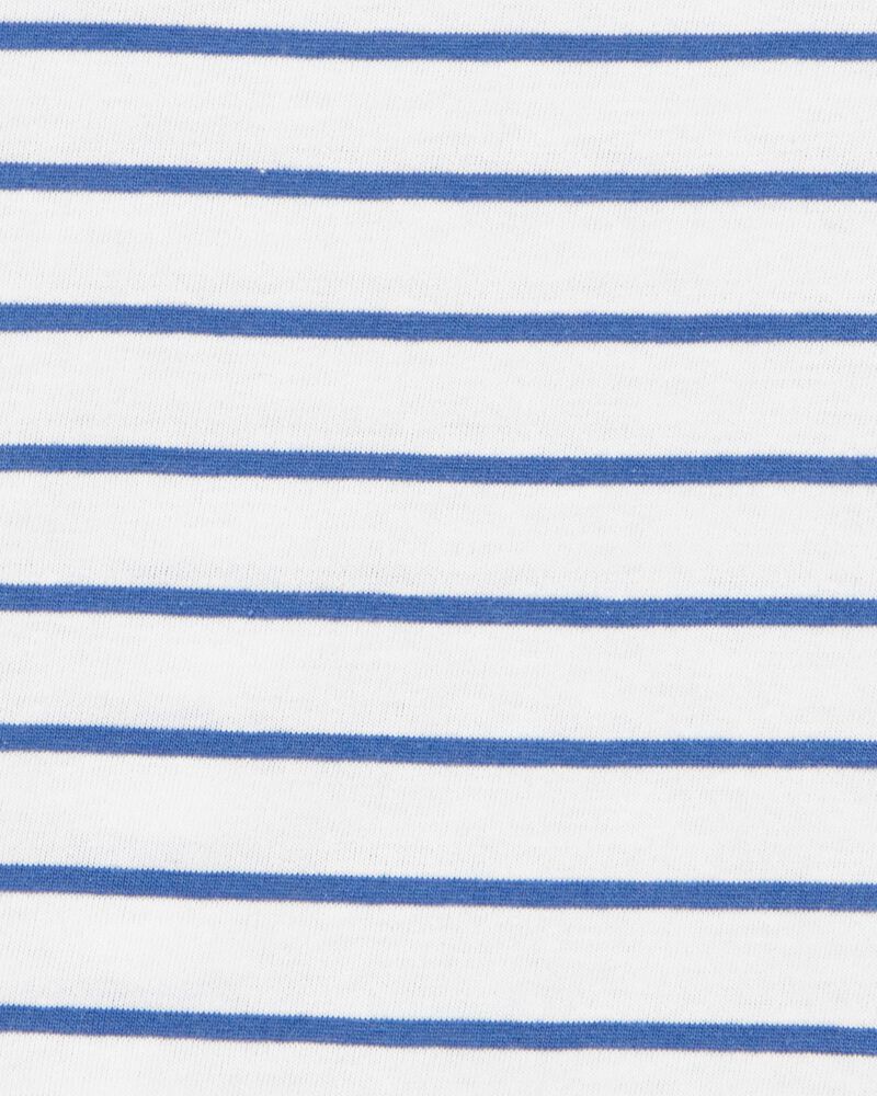 Baby Striped Short-Sleeve Tee - Navy, image 2 of 3 slides
