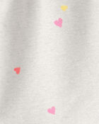 Filles - Short en jersey bouclette, c&oelig;urs - Gris, image 3 sur 3 diapositives