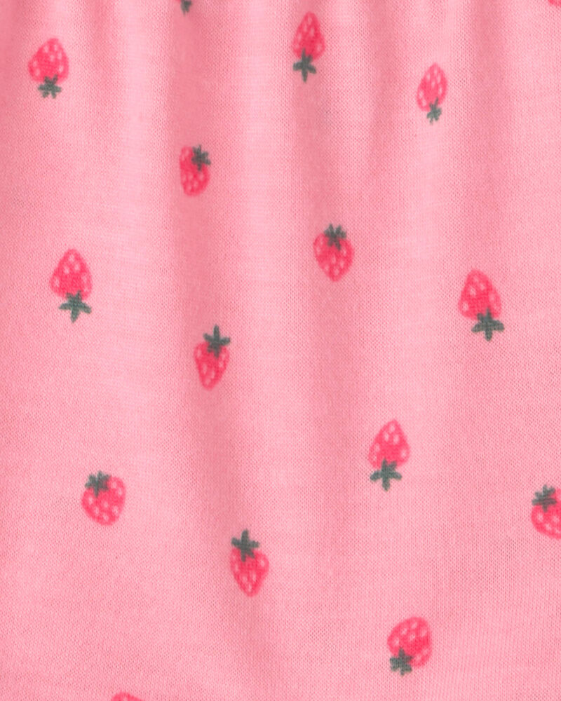 Toddler Girl 2-Piece Strawberry Polka Dots Sleeveless Pyjama Set - Pink, image 2 of 4 slides