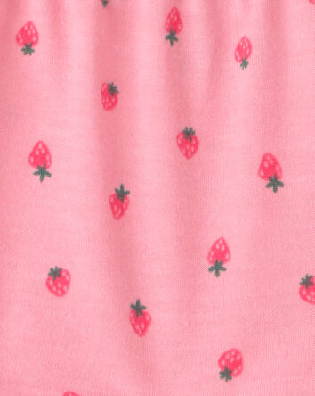 Toddler Girl 2-Piece Strawberry Polka Dots Sleeveless Pyjama Set - Pink, 