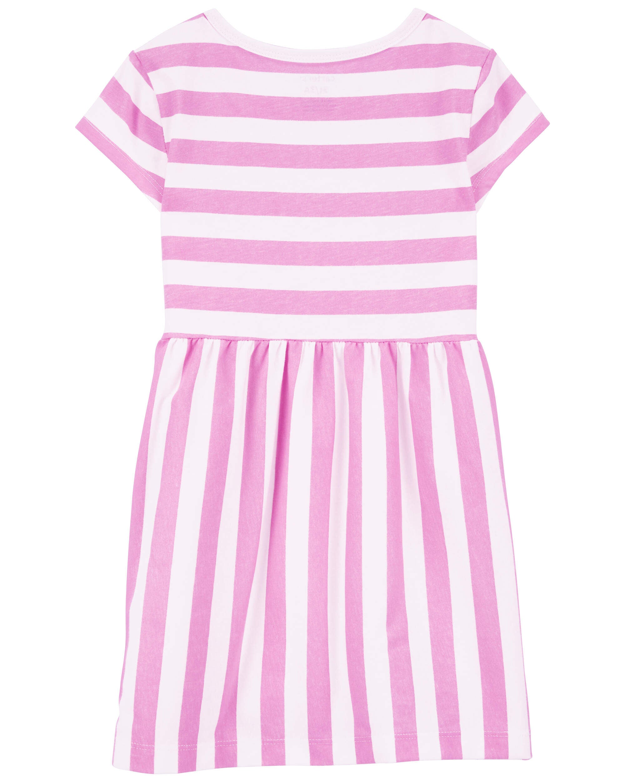 White and discount pink striped dress