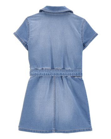 Kid Belted Denim Dress, 