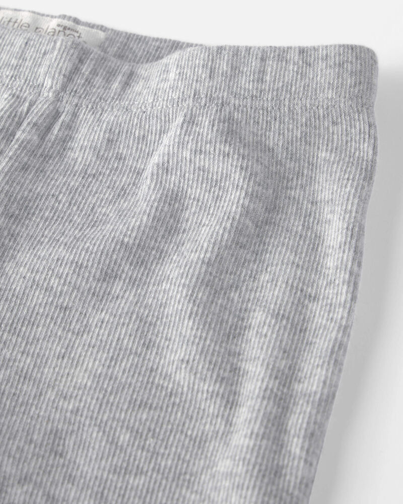 Baby Organic Cotton Rib Footed Pants, image 2 of 3 slides