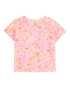 Kid Floral Short-Sleeve Tee - Pink, image 1 of 3 slides