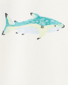 Baby 2-Piece Shark Tee & Shortall Set - Grey, image 3 of 6 slides