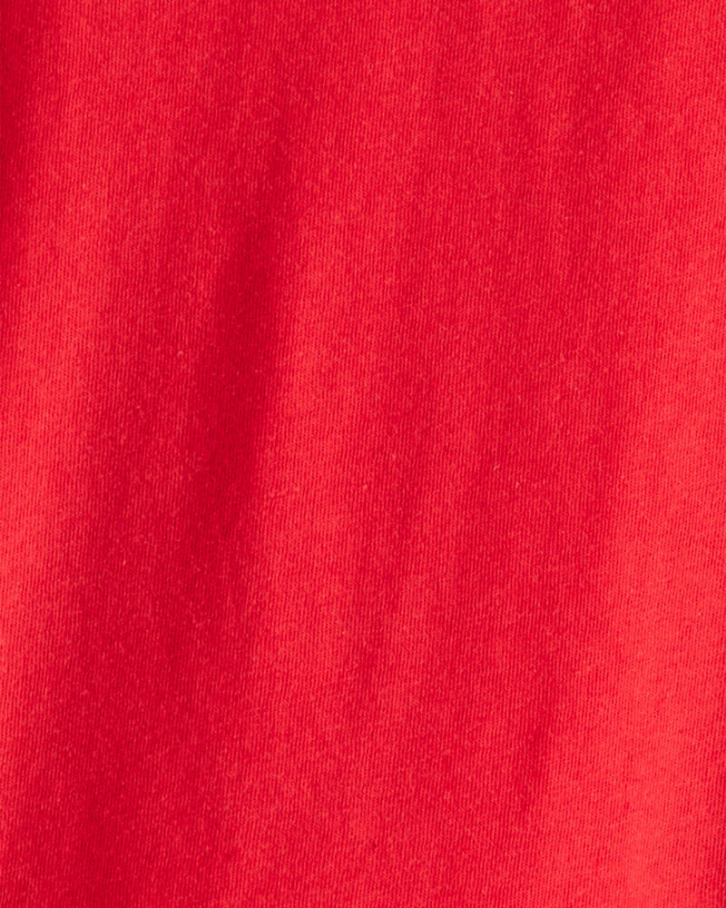 Filles - T-shirt &agrave; poche - Rouge, image 2 sur 2 diapositives