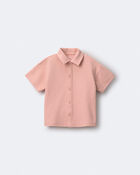 Tout-petit gar&ccedil;on - Chemise boutonn&eacute;e &agrave; manches courtes - P&ecirc;che, image 2 sur 5 diapositives