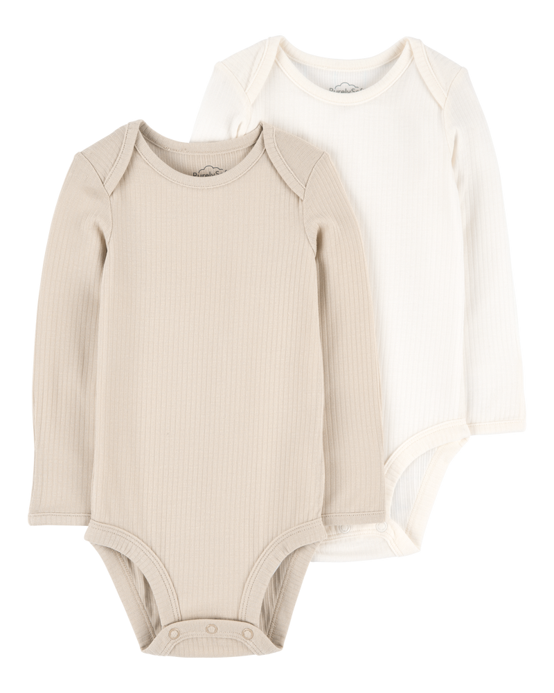 Baby 2-Piece Long-Sleeve PurelySoft Bodysuits, image 1 of 7 slides