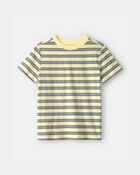 Kid Striped T-Shirt - Yellow/Brown, image 1 of 3 slides