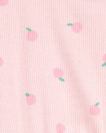 Baby Peach Print Sunsuit, 