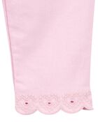 B&eacute;b&eacute; Pantalon tiss&eacute; &agrave; ourlets brod&eacute;s - Rose, image 4 sur 4 diapositives