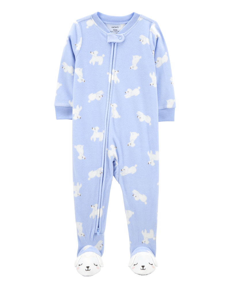 Baby Girls Baby 1 Piece Poodle Fleece Footie Pyjamas 12M Carter s