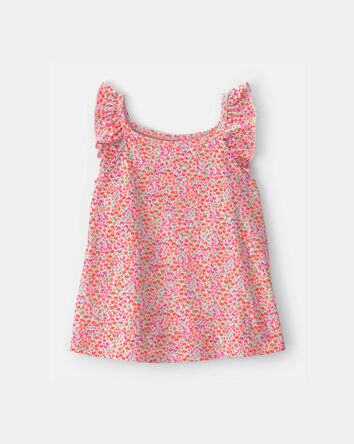 Toddler Girl Floral Tank Top - Pink, 