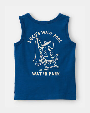 Baby Boy Shark Tank Top - Navy Blue, 