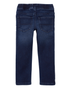 Toddler Knit-Like Denim Drawstring Jeans, image 2 of 5 slides