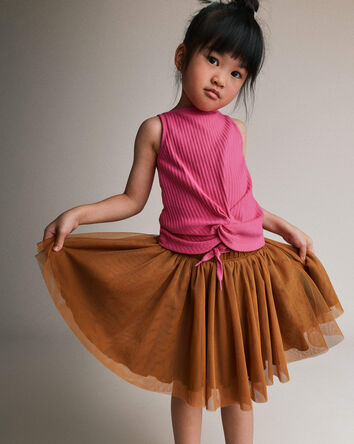 Toddler Girl Avenue Twirl&trade; Mini Skirt with Tulle - Golden Yellow, 