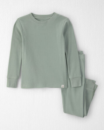 Toddler 2-Piece Long-Sleeve Pajama Set in Green, 