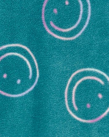 Toddler 1-Piece Smiley Face Fleece Footie Pyjamas, 