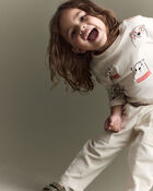 Toddler Otter Print Long-Sleeve Relaxed Graphic Tee - Cream, image 5 of 7 slides