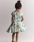 Toddler Girl Avenue Twirl&trade; Dress in Floral Print - Light Green, image 5 of 6 slides