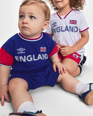 B&eacute;b&eacute; - Barboteuse de soccer Umbro de l&rsquo;Angleterre - Rouge/Bleu, 