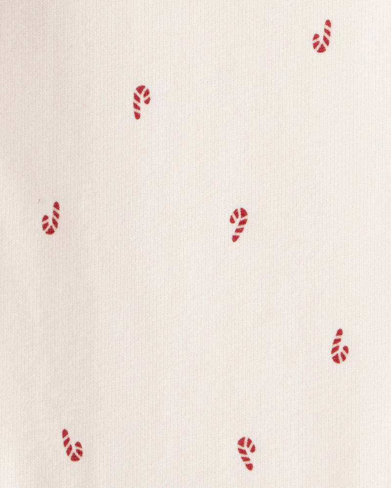 Baby Girl 2-Piece Candy Cane Print Long-Sleeve Top & Dress Set - Red, image 6 of 8 slides