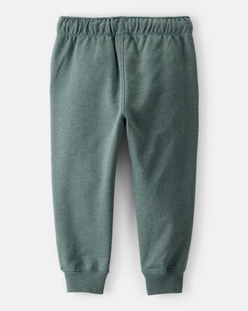 Toddler Boy Solid Fleece Cotton Jogger - Green, 