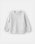 Toddler Boy French Terry Pullover Sweatshirt - Grey , image 1 of 4 slides