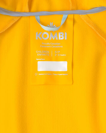 Toddler Boy Boy Kombi Bumblebee Waterproof Rain Jacket- Yellow , 