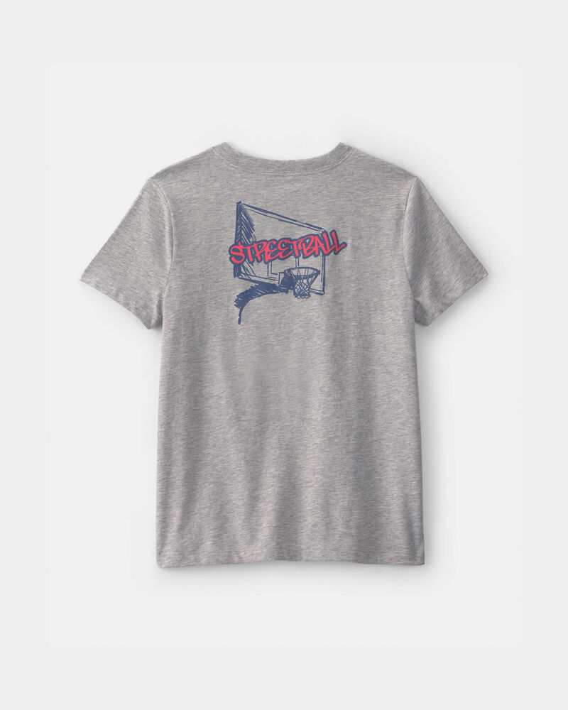 Gar&ccedil;ons - T-shirt &agrave; imprim&eacute; basketball &laquo;Streetball&raquo; - Gris, image 2 sur 4 diapositives