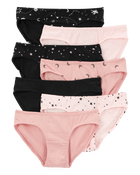 Enfant Emballage de 7 culottes bikini en coton extensible à motifs d’étoiles, image 1 sur 3 diapositives