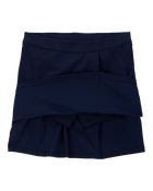 Kid Ponte Knit Uniform Skirt - Navy, image 2 of 4 slides