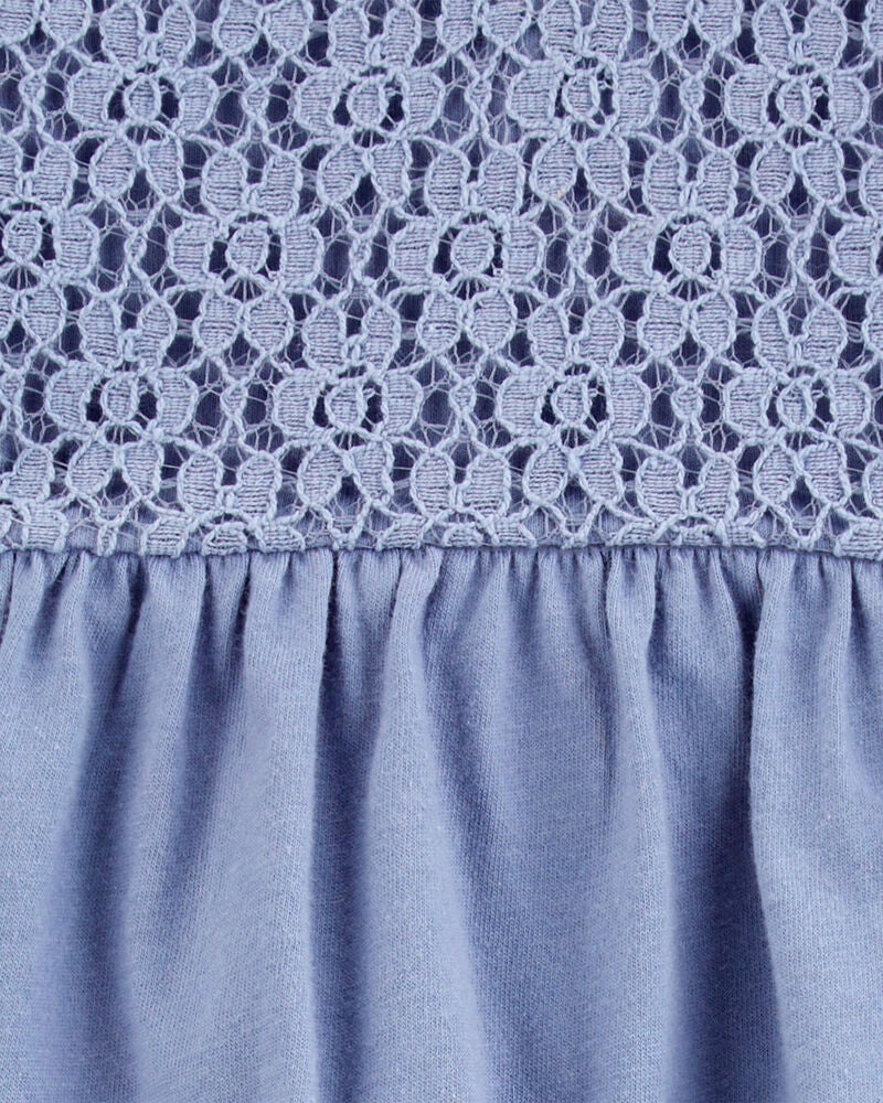 Baby Eyelet Chambray Dress, image 4 of 5 slides