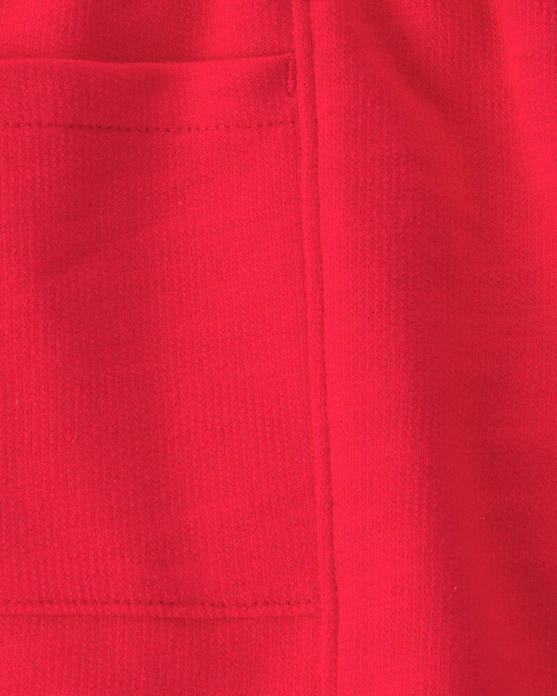 Toddler Girl French Terry Shorts - Red, image 3 of 4 slides