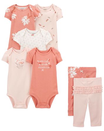 Baby 7-Pack Bodysuits & Pants Set, 