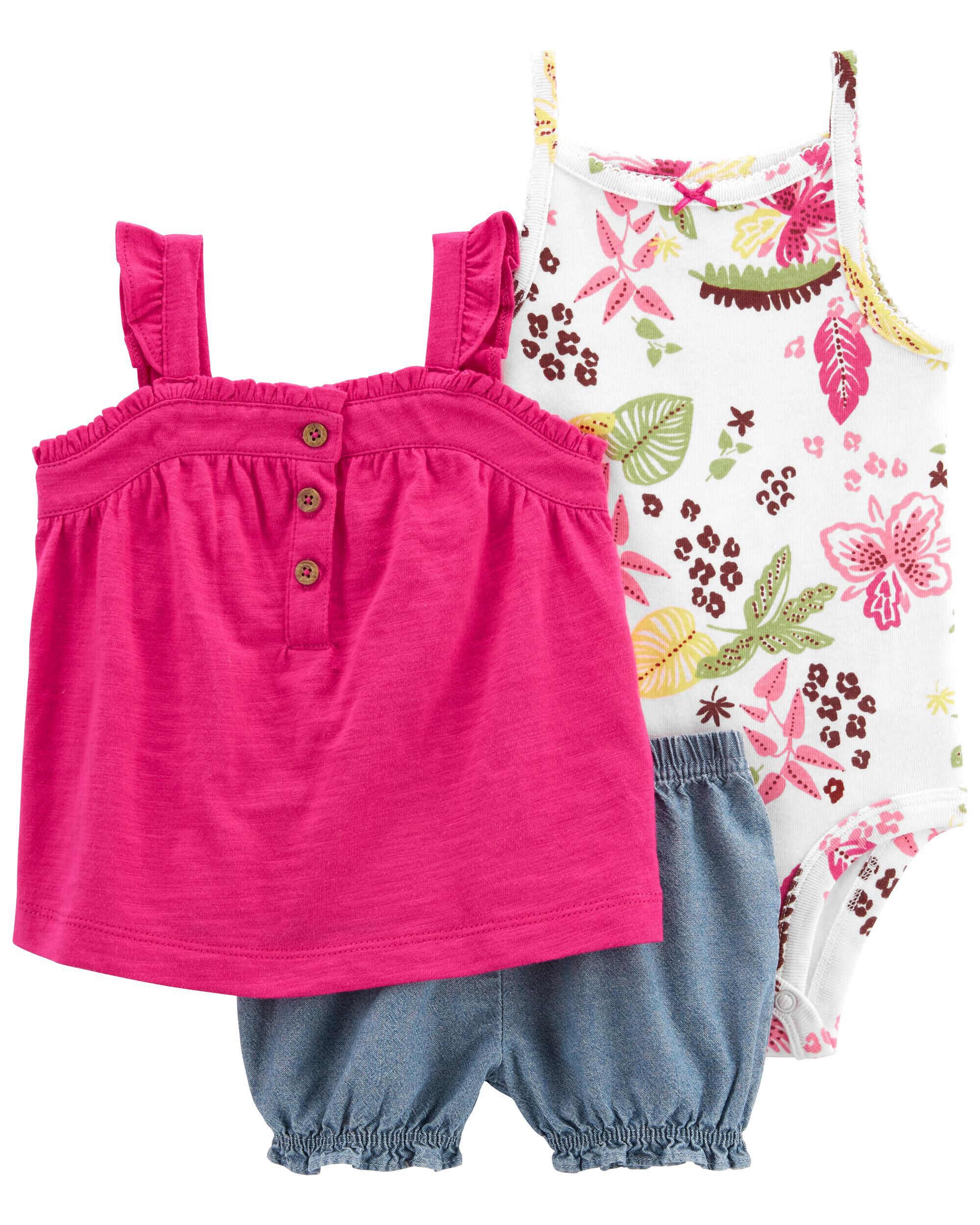 3 Piece Bodysuit Short Set