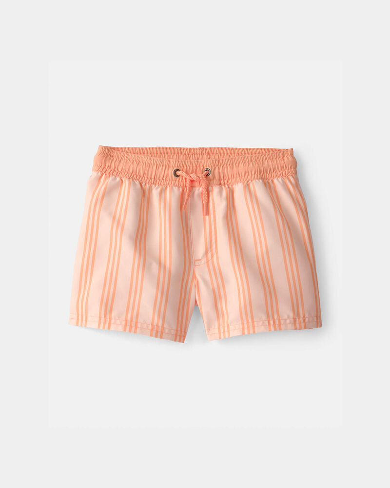 Tout-petit gar&ccedil;on - Short maillot de bain &agrave; rayures - Orange, image 1 sur 3 diapositives