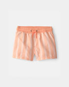 Tout-petit gar&ccedil;on - Short maillot de bain &agrave; rayures - Orange, image 1 sur 3 diapositives