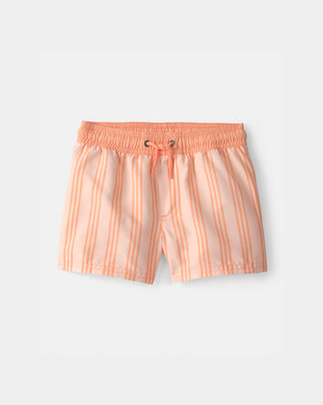 Toddler Boy Striped Swim Trunks - Orange, 